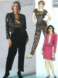 5669 MCCALLS 1991 JACKET, PULLOVER TOP, SKIRT, PANTS PATTERN 12 UNCUT